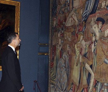 Felipe VI en la inauguración del Museo Carlos de Amberes Madrid. Maestros flamencos y holandeses, 25 de noviembre de 2014